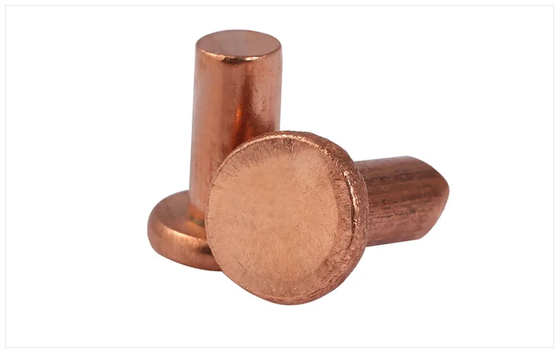 1000PCS/lot M2*8MM Solid Copper Rivets Copper Fastenersin Rivets from