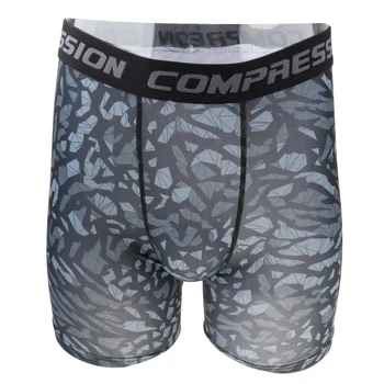 

Fashion Breathable Mens High Elastic Printed Compression Shorts Gym Running Fitness Sports Tights XL