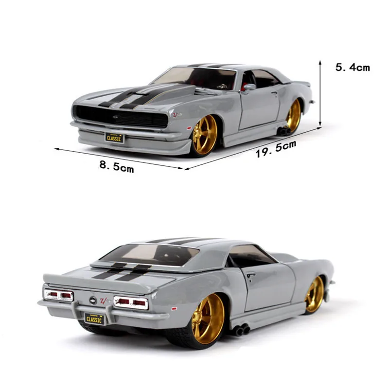 Высокое моделирование 1:24 1968 Chevrolet Camaro Z28 металлический сплав модель автомобиля, коллекция и подарок Ретро модель автомобиля украшения