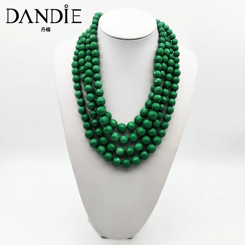 

Dandie Trendy Personality Green Four Layers Acrylic Bead Necklace, Three Color Available