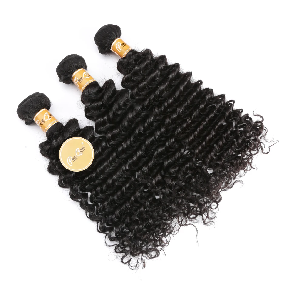 Promqueen Brazilian Remy Hair Weave Human Hair Bundles With Closure Deep Wave 3 Bundles With Lace Closure Remy Hair Extension Promqueen Brazilian Remy Hair Weave Human Hair Bundles With Closure Deep Wave 3 Bundles With Lace Closure Remy Hair Extension