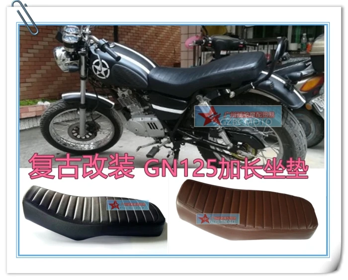 Универсальное винтажное сидение горба для кафе Ретро подушка Мотоцикла SUZUKI GN125