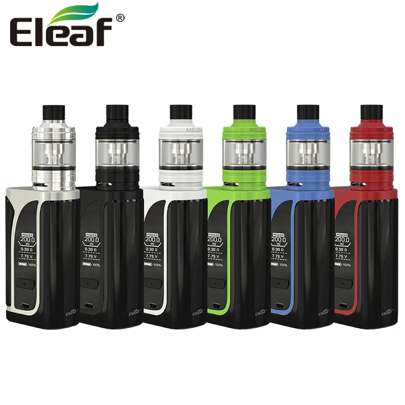 

Original Eleaf iKuu i200 with MELO 4 D22 Tank 2ML 4.5ML 4600mAh Battery 200W Electronic Cigarette iKuu i200 Box MOD Vape Kit
