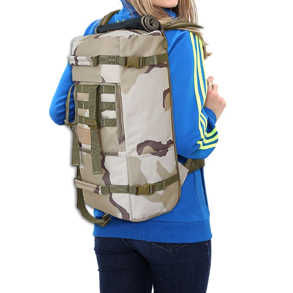 Bolsas de Acampamento Viagem dos Homens Quente Qualidade Superior Nova Militar Tático Mochila Montanhismo Bolsa Caminhadas 50l Mod. 1261637 38 Mochilas escal.