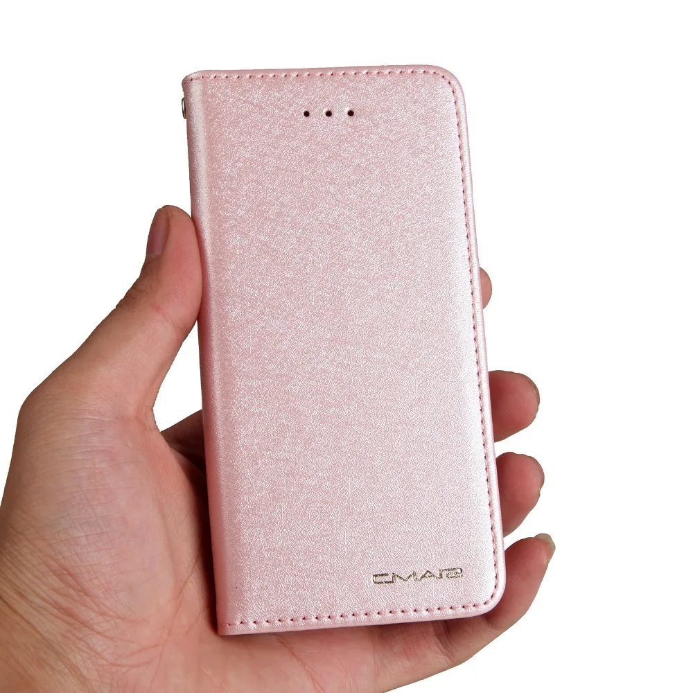 CMAI2 For iPhone 7 Case Leather Silk Magnetic Flip Wallet Cover For iPhone 7 8 Plus 6 6S X XS XR XS Max Case With Cards Pocket