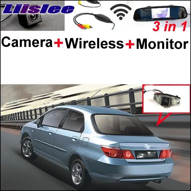 

Liislee 3 in1 Special Rear View Camera + Wireless Receiver For Honda City Civic Mirror Monitor Easy DIY Backup Parking System