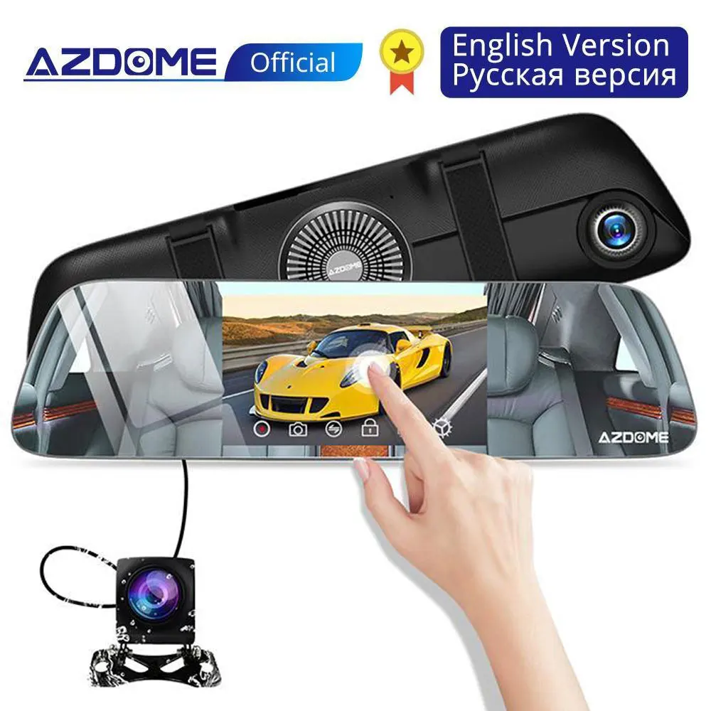 

AZDOME Car DVR Dash Cam Camera Anti-glaring Rear Mirror 080HD Loop Recording Parking Monitoring Night Vision G-Sensor Recorder