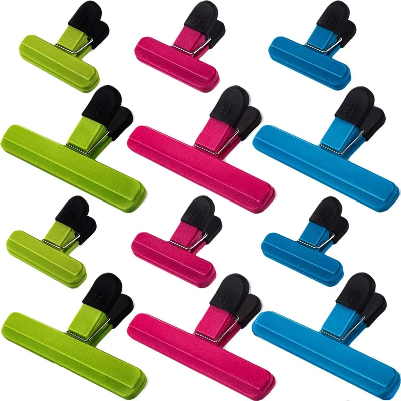 

Plastic Bag Clips Set Large Chip Bag Clips Colorful Sealing Clips Clamps for Snack and Food Bags
