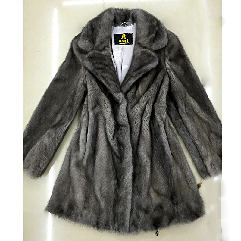 AAA Real Mink Fur Coat Natural Mink Fur Outwear 100 genuine fur jacket