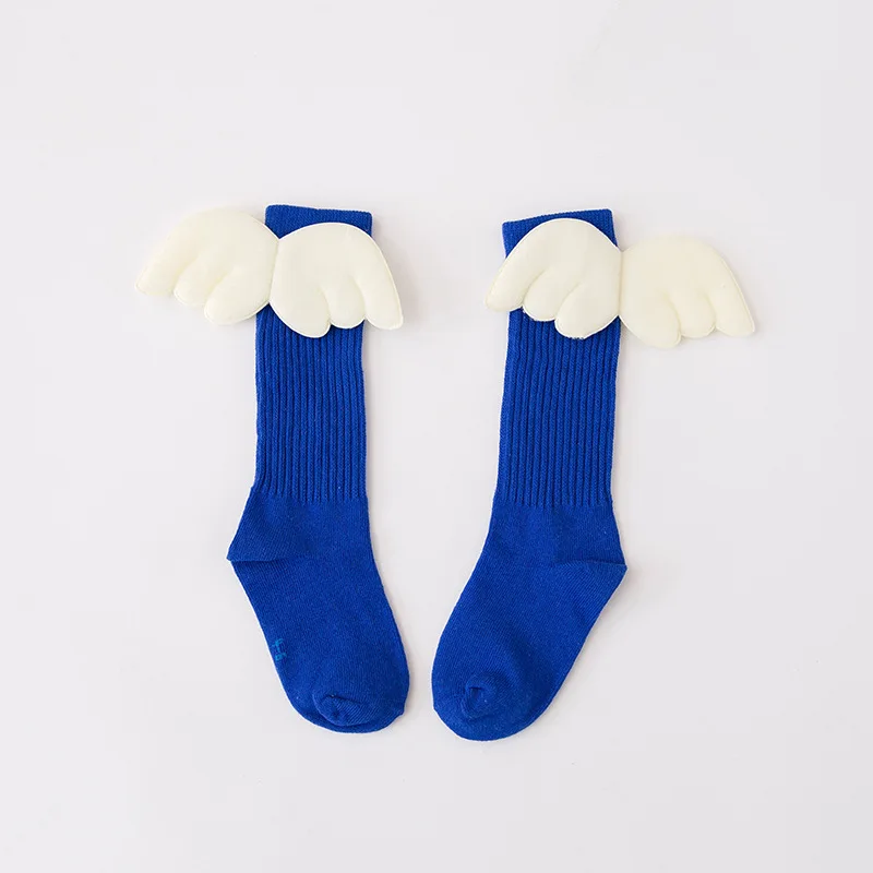 Подарочные носки для мальчиков и девочек от 1 до 10 лет новые зимние креативные носки с крыльями для малышей гетры, гольфы хорошее качество - Цвет: blue