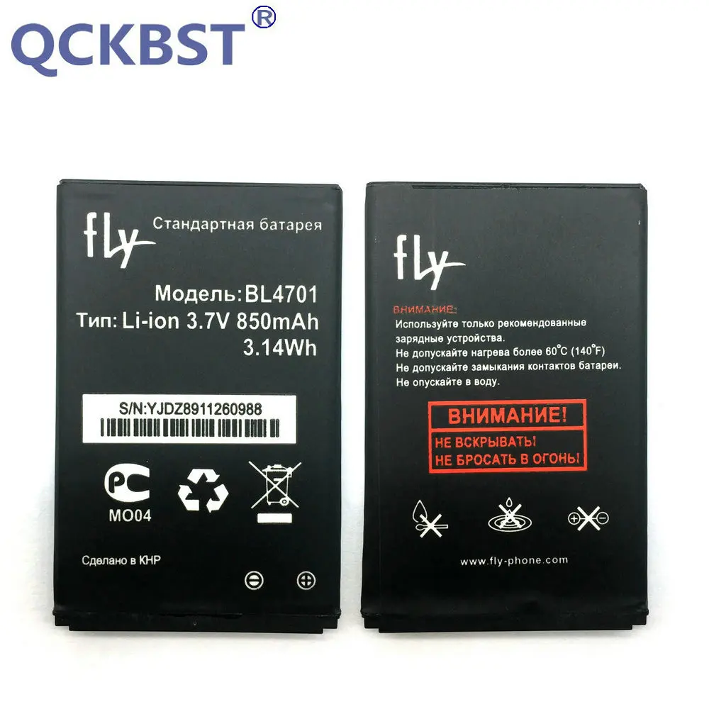 

QCKBST For FLY BL4701 Cell Phone New 850mAh Replacement Battery Batteries In stock Tracking code