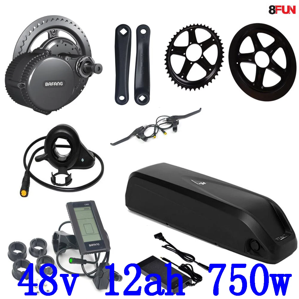 BBS02B BBS02 Bafang 48V 750W комплект электродвигателей средней высоты + 48v 12ah литиевая