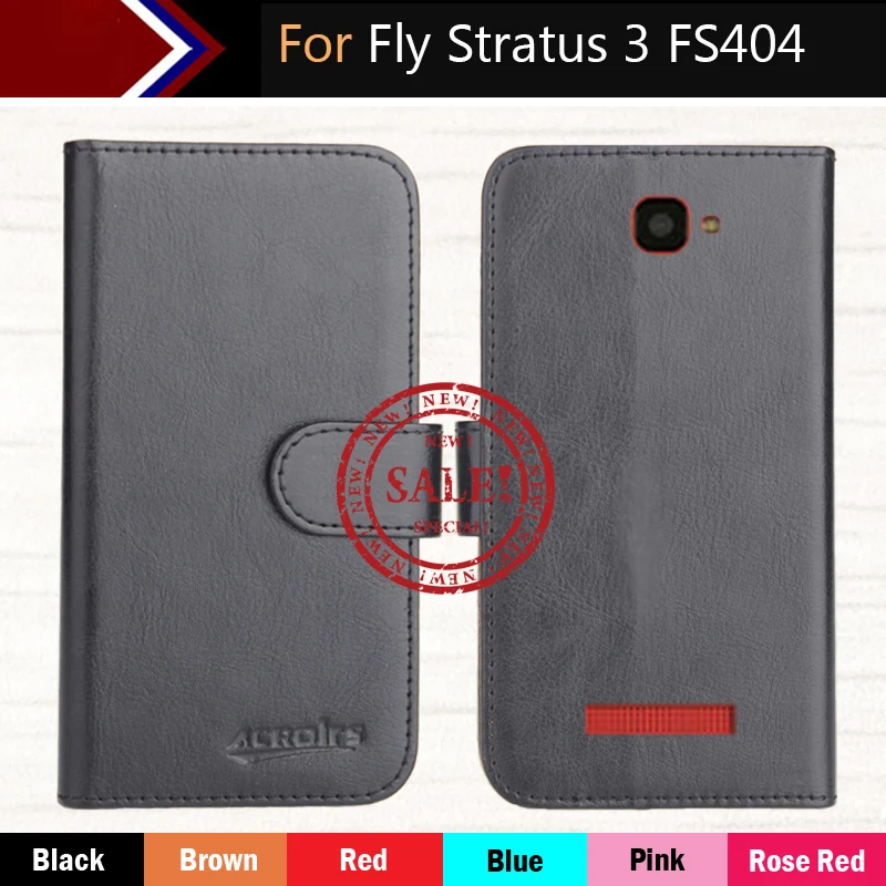 

Hot!! In Stock Fly Stratus 3 FS404 Case 6 Colors Dedicated Leather Exclusive For Fly Stratus 3 FS404 Phone Cover+Tracking