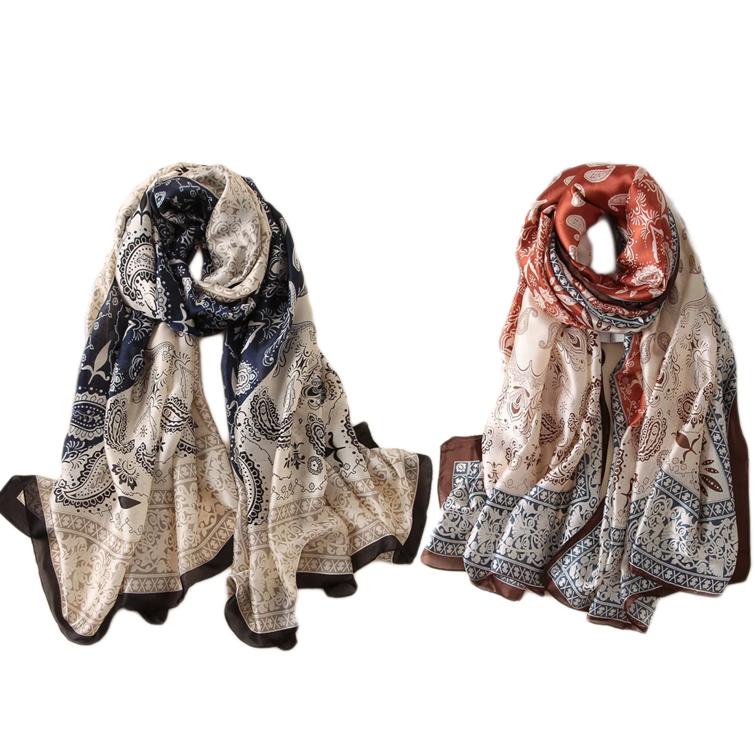 Summer Charming Luxury Brand Women Scarf Fashion Print Silk Scarves