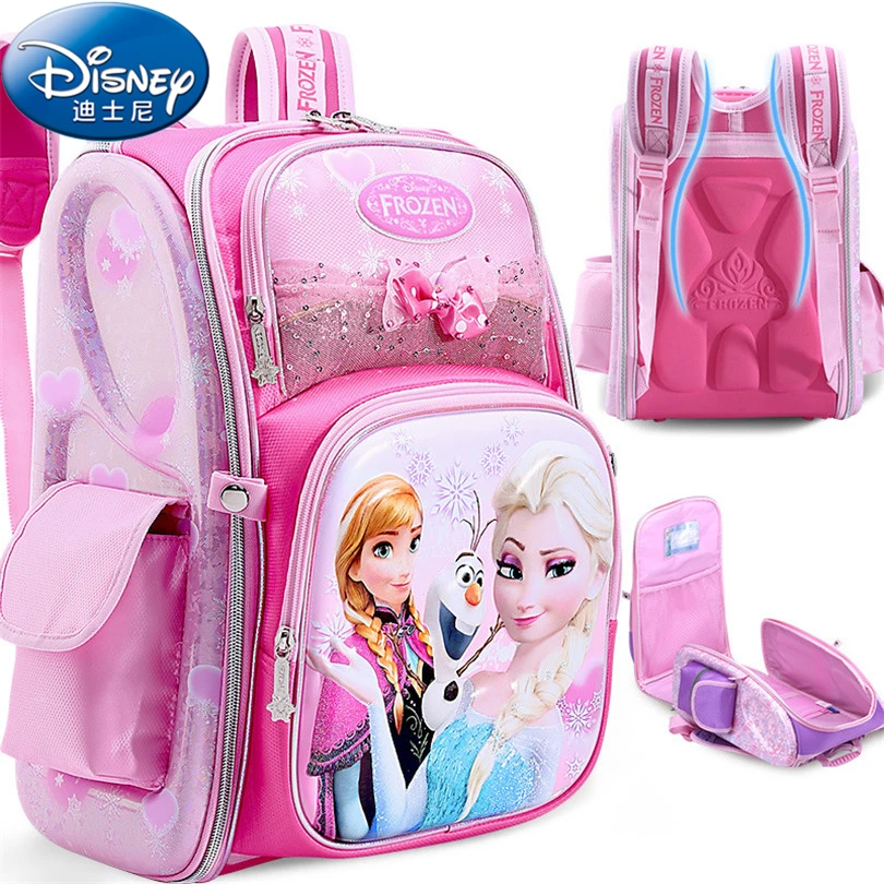 

Disney 2019 Frozen&Snow White Protect the Spine Backpacks Fashion Schoolbag Kids Backpack Kid School Bags for Girls Grade 1-4
