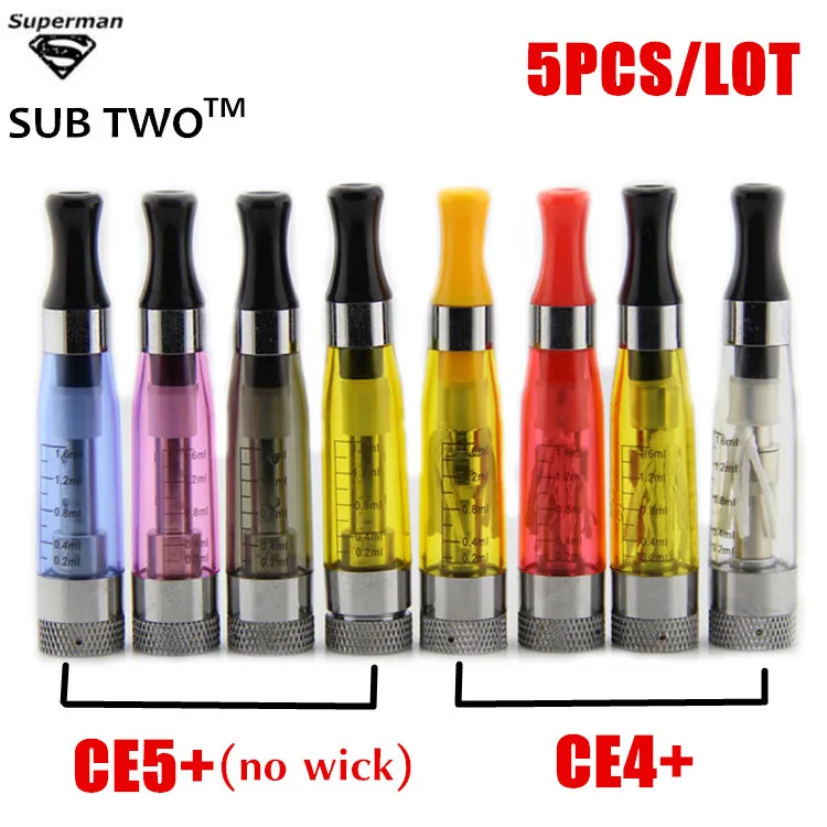 

Clearance SUB TWO E cigarette ce4+ ce5+ Electronic Cigarette 1.6ml Atomizer no wick ego replacable tank for e-cig batteries