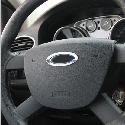 

1pc for ford FOCUS 2012 Steering wheel LOGO Decorative ring (without logo ) Plating sticker Decorative frame sticker