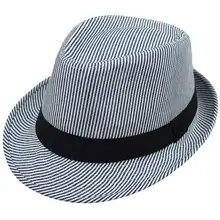 Унисекс модные хлопковые Панамы, федоры для взрослых весна осень зима шапки для мужчин и женщин Полосатый нейтральный мальчики девочки широкополая джазовая шапки