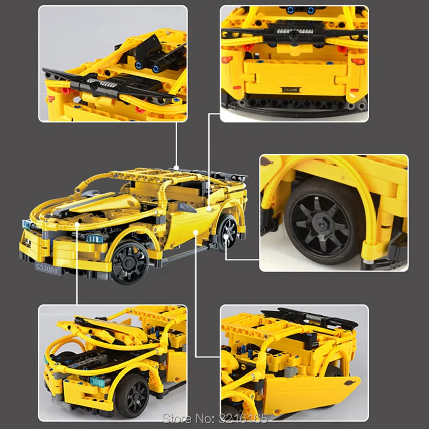 419PCS Building Blocks Remote Control Car Model Kits Self Locking Bricks Compatible Legos Technic Series Gift for Children teens