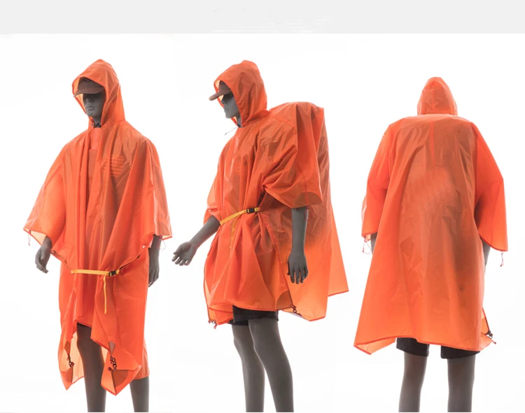 Ultralight 15D Nylon Rain Jacket Hiking Cycling Raincoat Outdoor Camping Mini Tarp Multifunction Sun Shelter Tarp 6