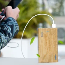 13000mAh Power Bank wooden color LED indication portable charge case for mobile phones, tablet PC for outdoors/camping/explore