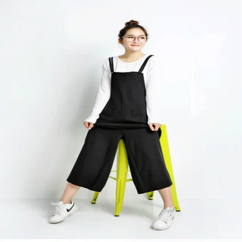 

Spring summer maternity pants New fashion loose jumpsuit Flared trousers Pregnancy wear suspenders big yards