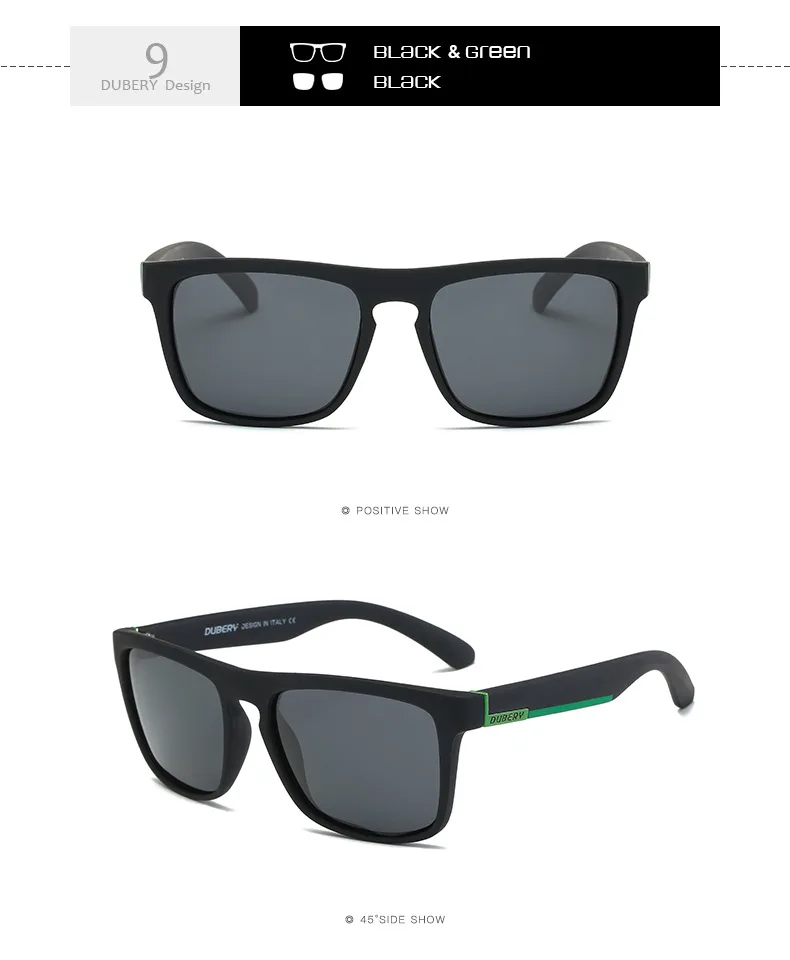 DUBERY поляризованные солнцезащитные очки мужские водительские оттенки мужские солнцезащитные очки для мужчин Ретро Дешевые Роскошные брендовые дизайнерские Oculos 731