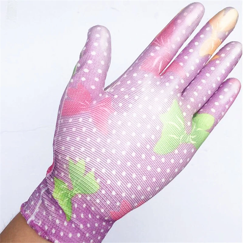 24Pairs Durable Non-slip gardening Gloves for Garden planting work Gloves with printing hand protecter garden gloves wholesale