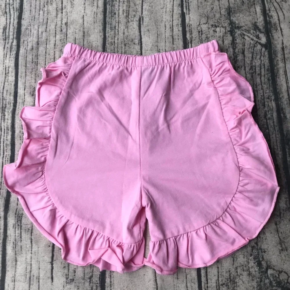 wholesale baby clothing baby girl ruffle shorts toddler shorts Stripe Cotton ruffle shorts in