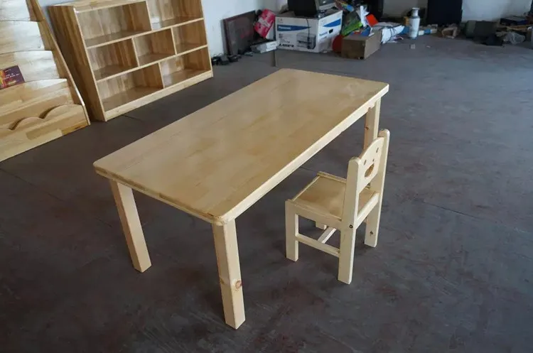 childrens oak table and chairs