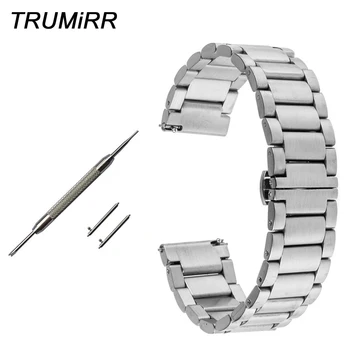 

Quick Release Watch Band Stainless Steel 18mm 20mm 22mm for Breitling Men Women Butterfly Clasp Strap Link Bracelet Black Silver