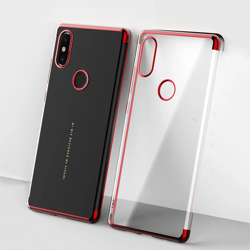 

Soft Mi Mix 3 Case For Xiaomi MI Mix 2S Cases Silicone Plated Clear Transparent Fundas For Xiaomi Mi Mix 2 3 Cover Coque Capa