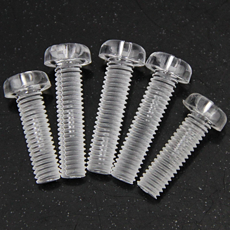 

PC Transparent Pan Head Screws M2.5 M3 M4 M5 Round Head Plastic Cross Philips Screw Acrylic 100pcs