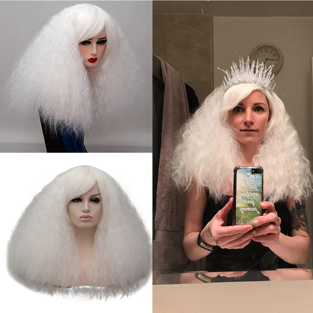 

2018 New Style Themed Party Or Daily Costume Soft Wigs Short Fluffy Cosplay Wig with Bangs Costumes For Women Gift Dropshipping