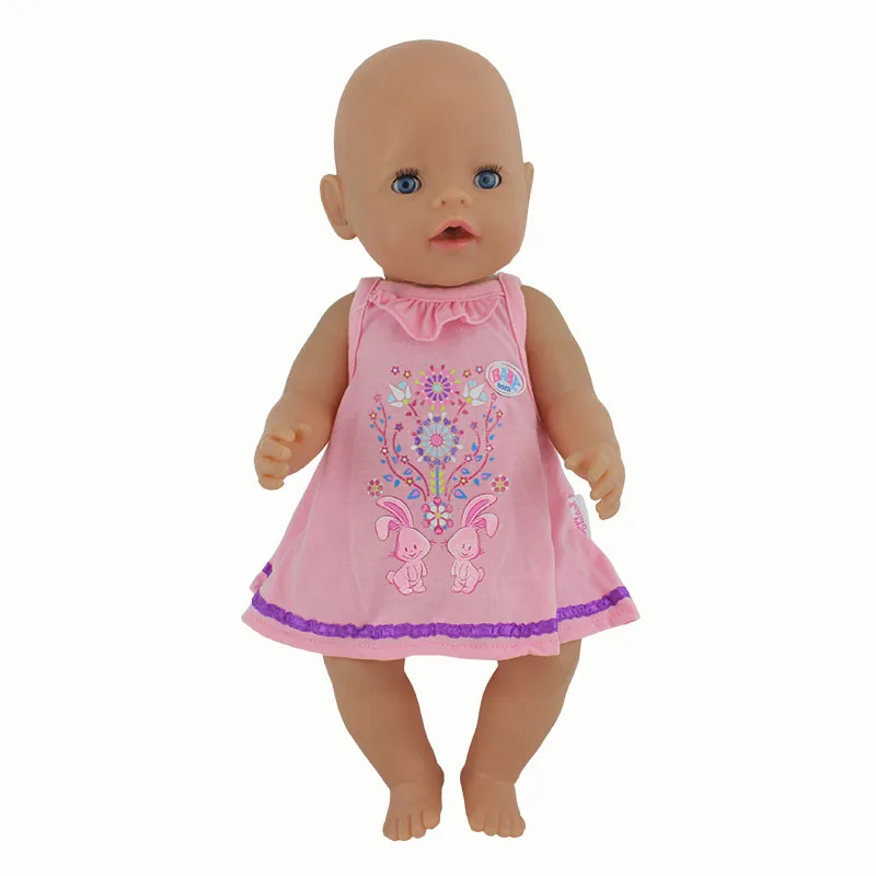 3 стиля, модное платье, Одежда для куклы, подходит для 43 см/17 дюймов, Детская кукла, лучший подарок на день рождения(продается только одежда