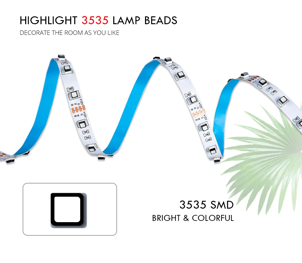 Bluetooth 3535 RGB Светодиодные ленты свет с Мощность адаптер DC 12 V 60 120 светодиодный s/m SMD 3535 диод ленты совместимый со смартфонами через Bluetooth