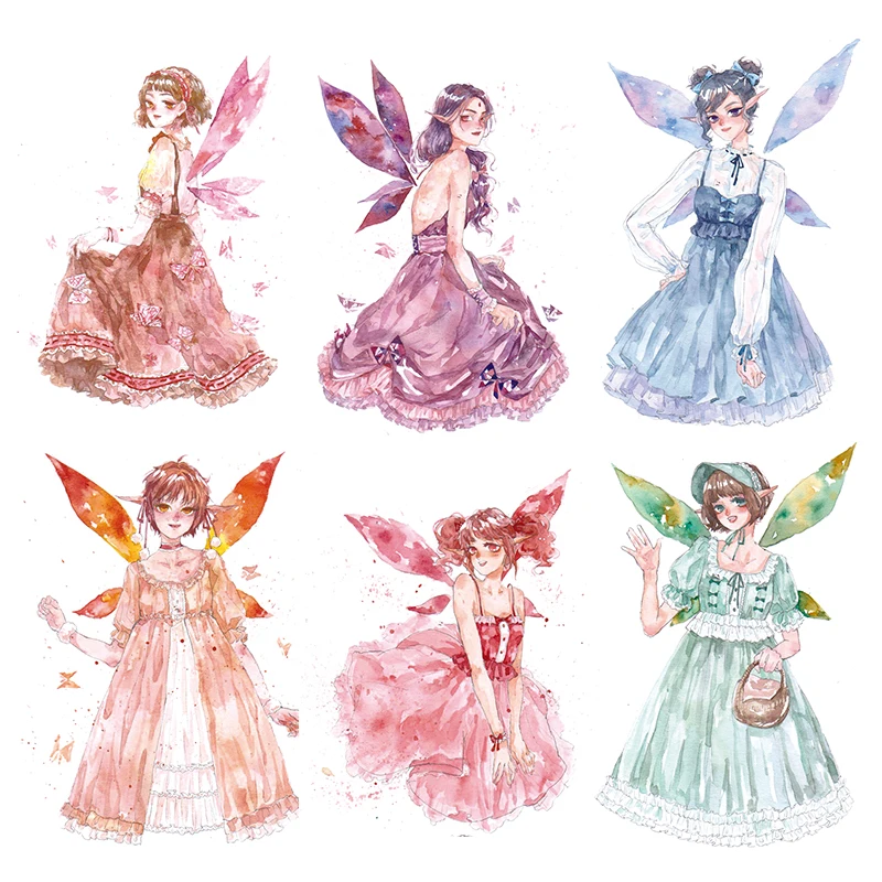 

Special ink 48mm wide lolita fairy elf female decoration washi tape DIY planner scrapbooking masking tape escolar