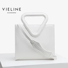 Женская сумка-тоут Vieline из натуральной кожи, Известный дизайнерский бренд, настоящая кожаная сумка через плечо