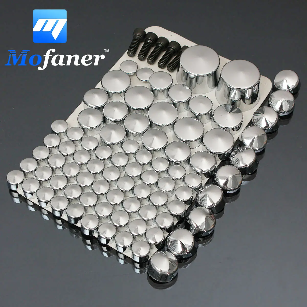 81Pcs/Set Toppers Cap Blot Chrome ABS Kit For Harley Davidson/Softail/Twin/Cam 2007-2013 81Pcs/Set Toppers Cap Blot Chrome ABS Kit For Harley Davidson/Softail/Twin/Cam 2007-2013