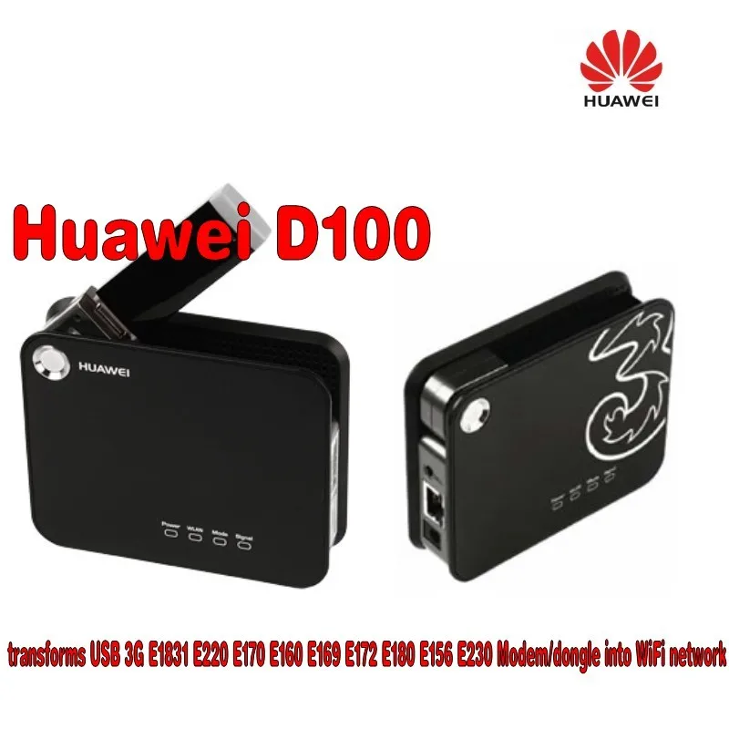 Huawei разблокирована D100 3G WI-FI Портативный широкополосный Беспроводной маршрутизатор/шлюз +