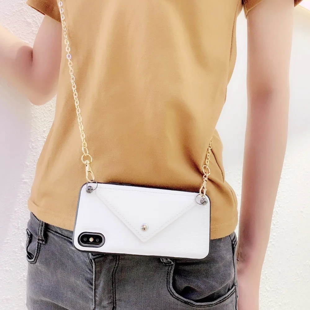Case For iPhone X Xr Xs Max Case Sexy Snake Skin Laser Flip Wallet Neck Chain Card Slots Stand Case For iPhone 7 8 6S Plus Cover (6)