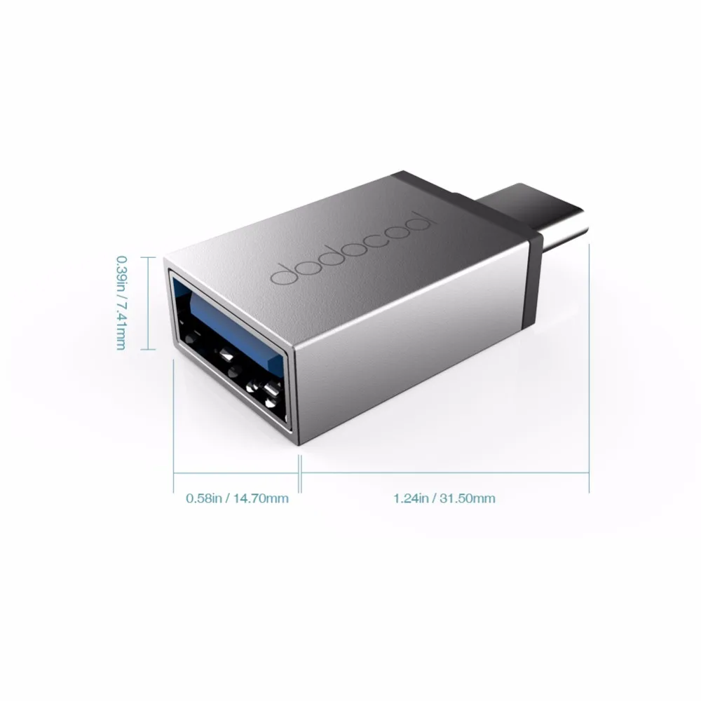 Dodocool Mini USB-C type-C к Micro USB адаптер преобразования type-C к USB 3,0 разъем для MacBook/ChromeBook Pixel/Nexus 5X6 P