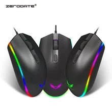 ZERODATE S900 RGB подсветкой USB Проводная игровая клавиатура Мышь, регулируемый 1600 Точек на дюйм красочная подсветка настольного компьютера ноутбука Мышь для Офис