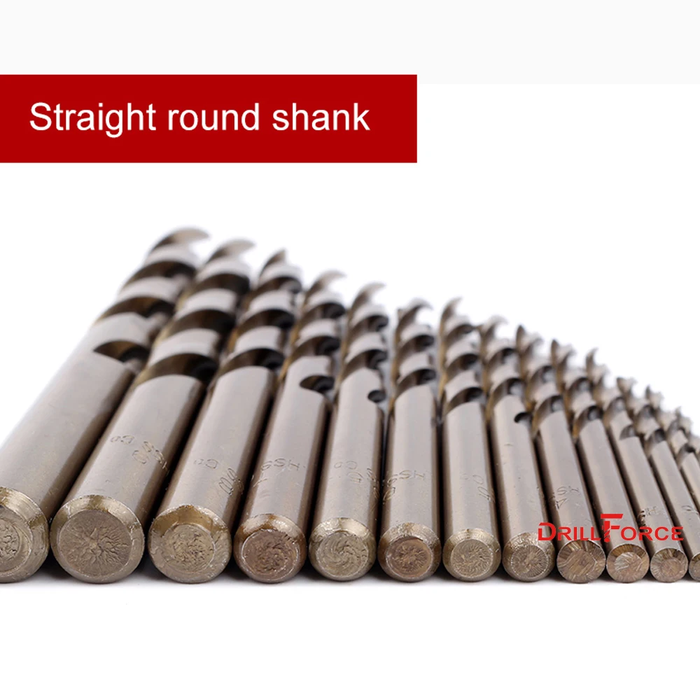 Drillforce 5 шт 29/64 &quot(11 мм) M35 HSS Кобальт Jobber длина спиральное сверло 135 сплит точка|spiral