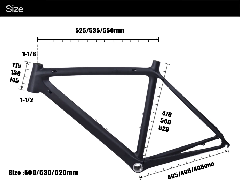 Flash Deal 2018 New Model UD Full Carbon Road Bike Frames Racing Bicycle Carbon Framesets Cycling Road Bike Frames with Fork Seatpost Clamp 2