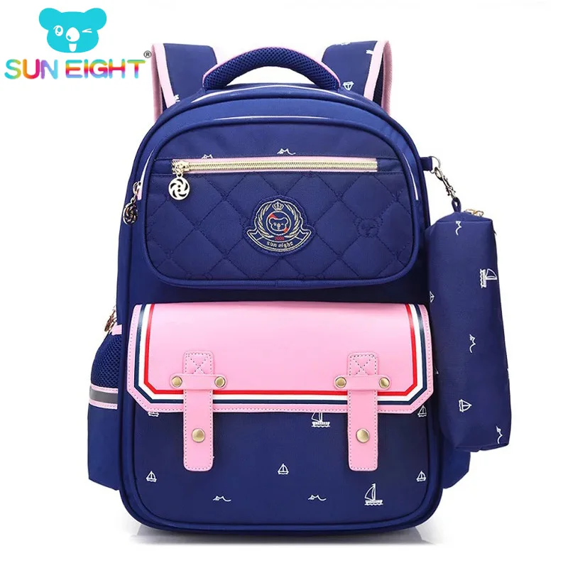 preço SOL OITO Ortopédico Crianças Moda Mochila Escolar Mochilas Escolares Para Meninos menina Mochila saco de Escola Dos Miúdos À Prova D Água