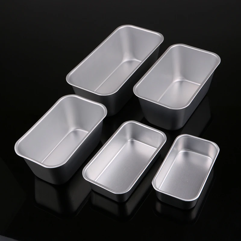 

10pcs Aluminium Alloy White Snow Square Shell Bread Toast Box Square Anode Toast Mold Brownie Cake Bread Mold