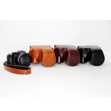 PU Leather Case Cover Bag for Panasonic Lumix DMC FZ200 Camera bag With Shoulder Strap