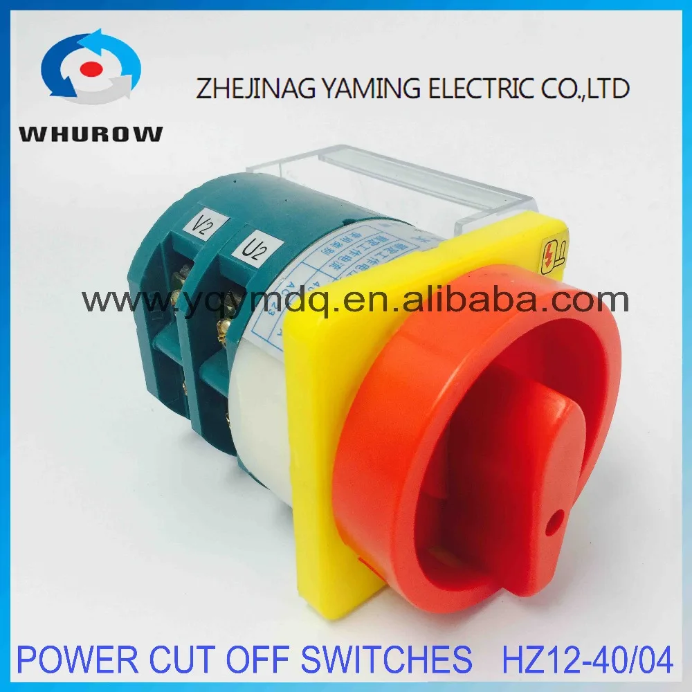 

Rotary switch 2 postion off-on padlock 2 poles 40A HZ12-40/04 universal power cut off switch milling machine sliver contacts