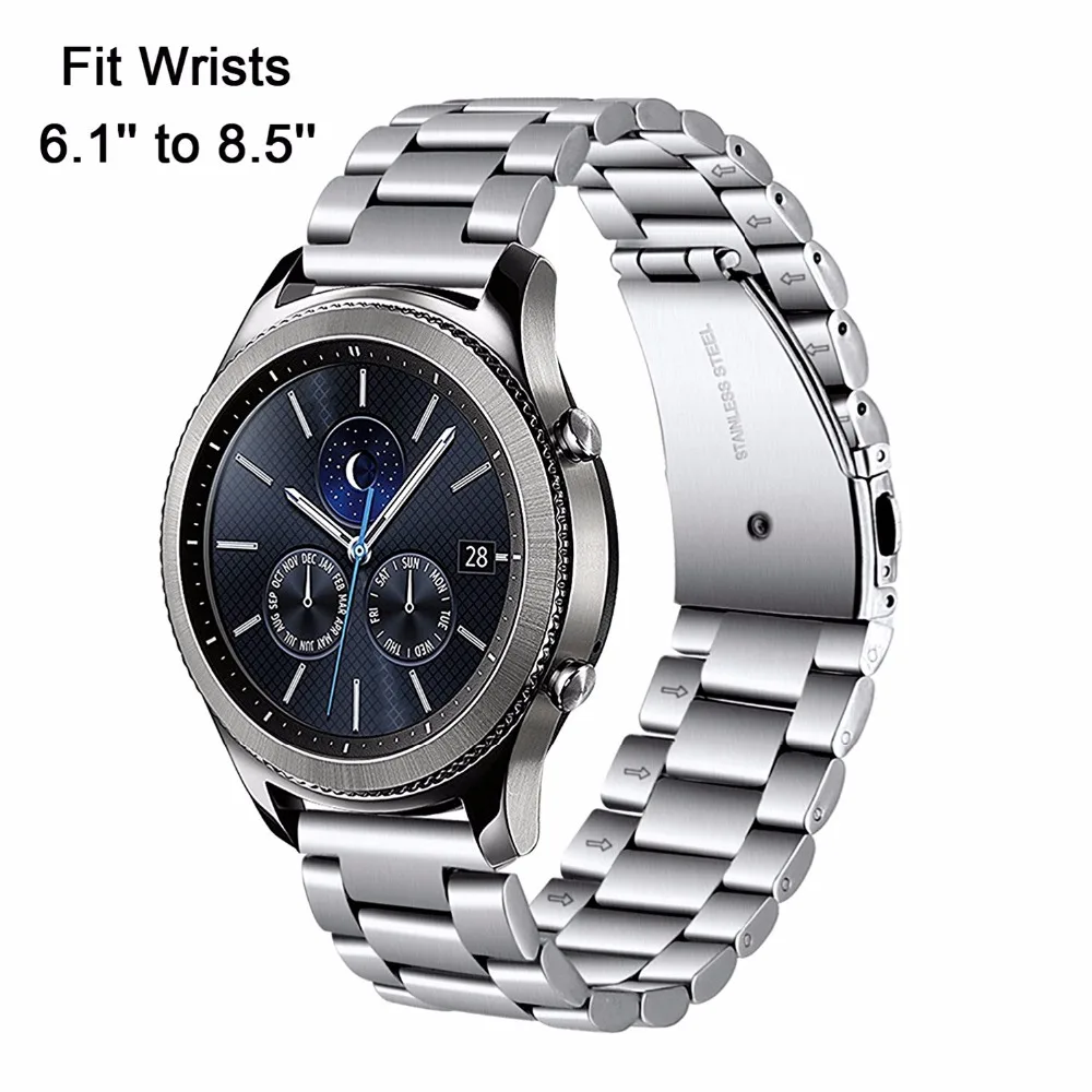 18mm 22mm 20mm 24mm Band Strap For Samsung Galaxy Watch 3 42 46mm gear S3 Active2 Steel for Huawei GT 2 Xiaomi Amazfit BIP GTR 2